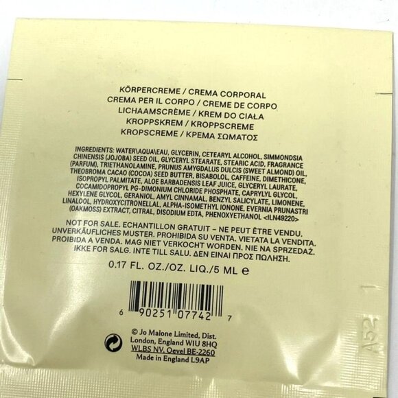 Jo Malone Sampler English Pear Sweet Pea/ Peony Blush Suede/ Lime Basil Mandarin - Picture 5 of 7